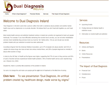 Tablet Screenshot of dualdiagnosis.ie